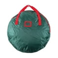 thumbnail image 2 of Bjutir Christmas Wreath Ornament Storage Bag Round Shape Ornament Storage Box With Handles Zippers Large Container Holiday And Seasonal Wreath Storage Boxes Green 20*90Cm, 2 of 8