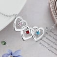 thumbnail image 4 of Mementos Personalized Family Women's (Mother's) Necklace Sterling Silver with 3 Name & Birthstone, 4 of 6