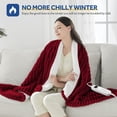 thumbnail image 6 of Heated Electric Throw Blanket, 50"x60", 6 Heat Levels, Auto-Off Timer, Machine Washable, Red, 6 of 8