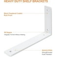 thumbnail image 5 of White Floating Shelf Bracket 14 Inch, 4 Pack Heavy Duty Shelf Brackets, Wall Shelf Bracket for DIY Decorative with Mounting Hardware, 5 of 7