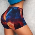 thumbnail image 5 of Yiaed Wolf Print Women's Athletic Shorts Running Shorts Sporty Short High Waisted Elastic Workout Shorts for Yoga Gym Running & Sports -Large, 5 of 8