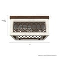 thumbnail image 5 of Hunter - Chevron 2-light Textured Rust, Medium Size Flush Mount Light, Dimmable, Casual Style, Square Shaped, for Bedrooms, Dining, Living Rooms - 19970, 5 of 6