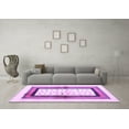 thumbnail image 3 of Ahgly Company Indoor Square Abstract Purple Contemporary Area Rugs, 5' Square, 3 of 4