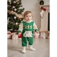 thumbnail image 4 of BemeyourBBs Newborn Baby Boys Girls Christmas Outfit Gingerbread Man Romper Christmas Long Sleeve Pocket Hooded Jumpsuit, 4 of 9
