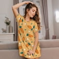 thumbnail image 3 of Sikiie Love Carrot Print Women's Short-sleeved Nightdress, Round Neck Pullover Nightdress Pajamas Summer Home Wear, 3 of 6
