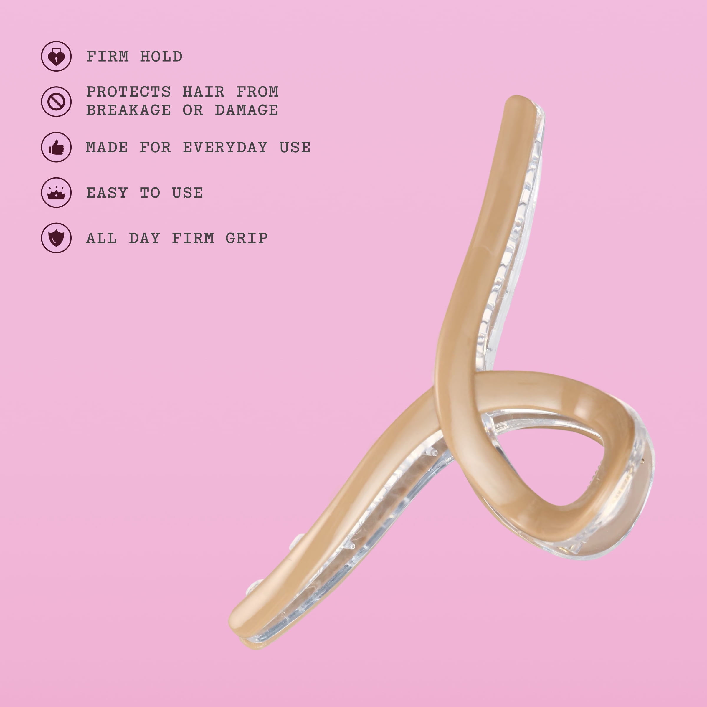 Gimme Beauty Claw Clip, Fine Loop, Sand, 1 Count