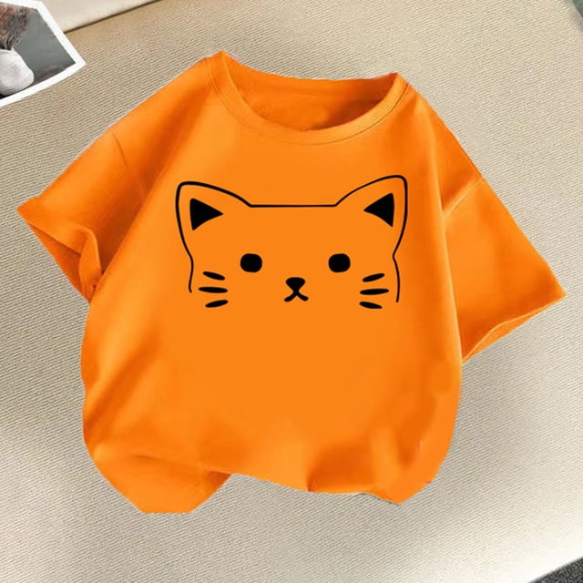 Rbaofujie T-Shirts Graphiques à Manches Courtes pour Filles et Tout-Petits