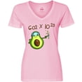 thumbnail image 3 of Inktastic Avogadro's Number with Avocado Chemist Women's V-Neck T-Shirt, 3 of 5