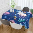 thumbnail image 2 of Yayeee Tablecloths 54" x 54" Rectangle Wrinkle Resistant Party Table Cover, Light Pink Jellyfish, 2 of 8