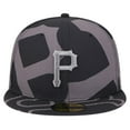 thumbnail image 2 of Men's New Era Black Pittsburgh Pirates Logo Fracture 59FIFTY Fitted Hat, 2 of 6