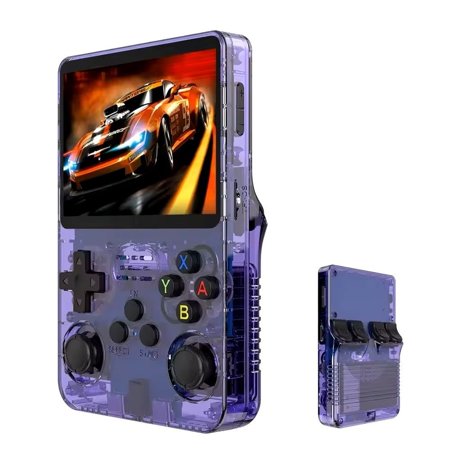R36s Handheld Game Machine Portable Retro Nostalgic Arcade Open Source PSP Analog Game Machine (Purple)