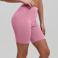 thumbnail image 4 of Dweltoz Biker Shorts for Women High Waist Tummy Control Summer Soft Workout for Gym Running Underwear,Pink XL, 4 of 5