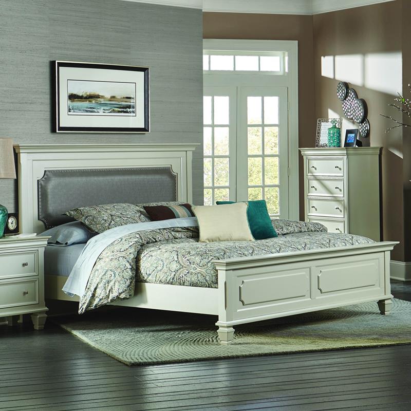 Homelegance Odette Panel Bed in Pearlized Champagne (Queen)