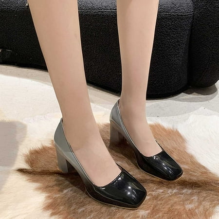 

YYYTop Sandals for Women 2024 Heels for Women Women s Plus-Size Fashion Solid Color Table Work Shoe Covers High Heel Shoes Work Shoes Women On Clearance