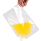 thumbnail image 4 of Juego de seis bolsas de salida de líquido reutilizables - boca oblicua 500 ml - compuesto multicapa (bolsa de bebida * 5 + embudo de silicona * 1) MFZFUKR CPB-DE-WX741-2, 4 of 5