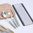 thumbnail image 1 of Catlerio Portable Flatware Set w/Case Stainless Steel Knife Fork Spoon Set w/Wheat Handle, 1 of 4