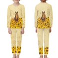 thumbnail image 3 of DISNIMO Horse Sunflower Pajamas for Girls 13-14 Years Old Pajama for Girls 2 Piece Pjs for Kids Boys Long Sleeve Pajamas for Boys Loungewear Set for Kids Sleepwear Boys Pj Sets, 3 of 7