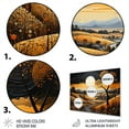 thumbnail image 3 of Designart "Farm Golden Harvest Painting V" Landscapes Metal Wall Art, 3 of 5
