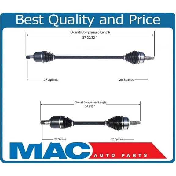 Front Automatic Transmission CV Shaft Axles for Honda Accord 2.4L 03-07