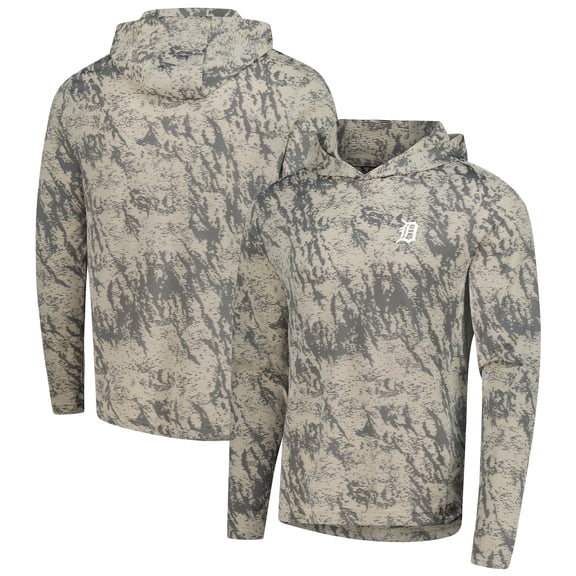 Men's-Levelwear Tan Detroit Tigers Insignia Lightweight Long Sleeve Hooded T-Shirt