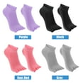 thumbnail image 4 of Unique Bargains 4 Pairs Half Finger Five Toe Socks Unisex Non Slip Daily Fit Finger Socks Black, 4 of 7