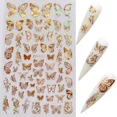 thumbnail image 4 of 8 hojas de pegatinas adhesivas para decoración de uñas, diferentes láser dorado y, 4 of 5