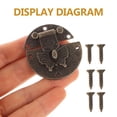 thumbnail image 3 of HEALEEP 6Pcs Retro Box Clasp Metal Latch Lock Dark Brown Jewelry Case Hasp Buckle, 3 of 8