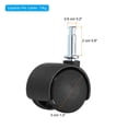 thumbnail image 2 of Uxcell 1" Swivel Stem Casters Nylon 360 Degree Insert Swivel Stem Wheels, Black 8 Pack, 2 of 6
