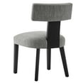 thumbnail image 5 of Side Dining Chair, Set of 2, Grey Gray, Fabric, Kitchen Cafe Bistro Hospitality Restaurant, Modern Contemporary HB36864, 5 of 11