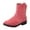 Pink, variant on Cowboy Boots for Women Suede Round Toe Chunke Low Heel Booties Fashion Stitched Western Ankle Boots