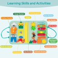 thumbnail image 3 of Juguetes Montessori Busy Board WOODENFUN para niños de 3 a 5 años, 3 of 8