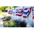 thumbnail image 2 of FRF USA Pleated Fan Bunting Flag - 3x6ft Oxford Nylon America Half Fan Set - US Patriotic Stars & Stripes Canvas Header Brass Grommets, 2 of 8