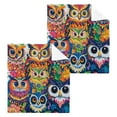 thumbnail image 3 of BZSMCE Towel Cotton Face Towel Soft Hand Towels Fashion Whimsical Owl Gathering Pattern, 3 of 9