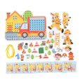 thumbnail image 2 of Wooden Threading Toy Game, Wooden Lacing Figures Fire Scene Safe  for Kids, 2 of 7