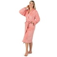 thumbnail image 3 of PAVILIA Robes For Women, Fleece Soft Fluffy Bathrobe, Plush Cozy Long Spa Robe, Satin Trim (S/M, Coral), 3 of 9