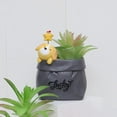thumbnail image 2 of Animal Lindo Arte Decoración para Bonsai Hierbas cachorro gris Zulema Maceta suculenta, 2 of 7