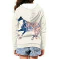 thumbnail image 4 of Chririnla Cherry Blossom Bling Horse Girls Zip Up Hoodie Lightweight Comfy Long Sleeve with Pockets Casual Fall Top for Teens Size 10-12, 4 of 7