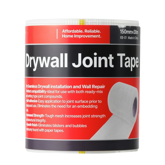 KFFKFF Self-Adhesive Fiberglass Drywall Mesh Tape, 5.91 inch W x 98.43 ft L, 12 Rolls for Seamless Wall and Ceiling Crack Repairs, Ideal for Achieving a Smooth and Even Surface