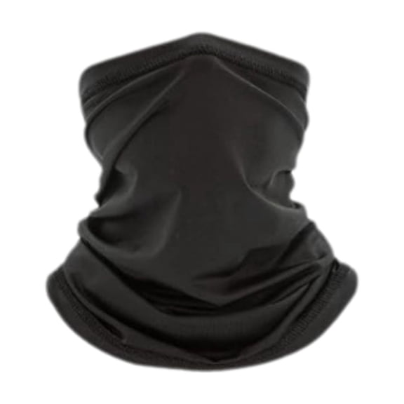 Polyester Neck Gaiter Face Mask Upf 50 Breathable Stretch Sun Protection Face Cover Windproof Tube Scarf For Cycling Running Hiking(Black-42X24Cm)