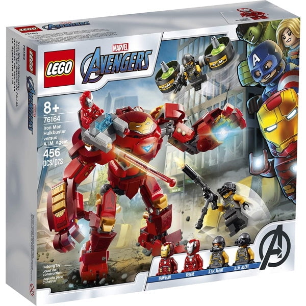 LEGO Marvel Avengers Iron Man Hulkbuster contre A.I.M. Agent 76164, Cool, Interactif, Jeu de Construction de Briques Vengeurs avec des Figurines (456 Pièces)