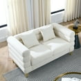 2 Seater Oversized Plush Teddy Sectional Sofa Deep Comfort Soft