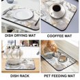 thumbnail image 5 of Grey Abstract Marble Dish Drying Mat Absorbing Drying Mat for Kitchen Counter Folding Kitchen Drying Mat for Kitchen Counter (19.5x12in,Set Of 2), 5 of 7
