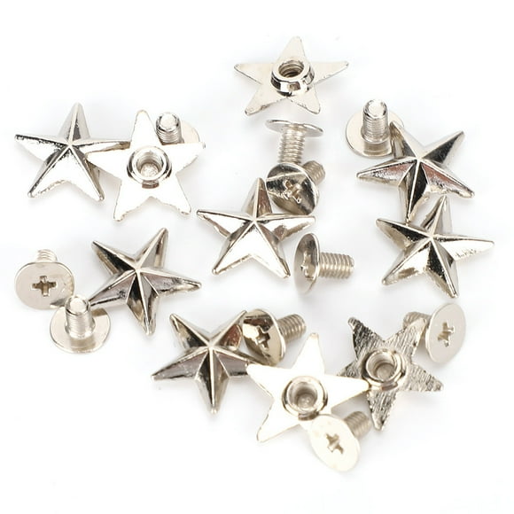 Rivets Étoilés en Alliage de Zinc, Clous Métalliques 14mm pour Chaussures Sacs Décoration de Vêtements avec Bords Lisses Finition Anti-Électroplaquée
