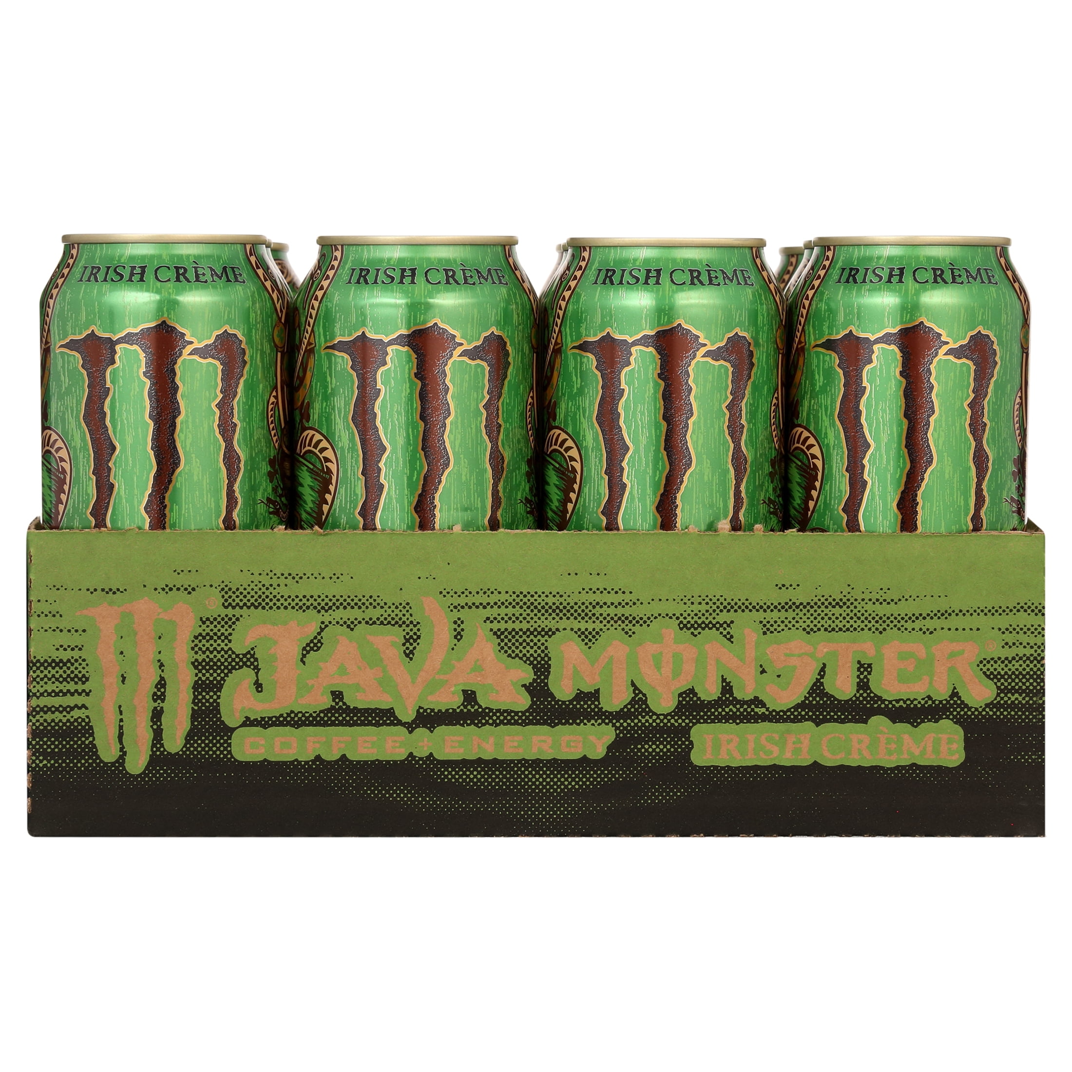 (12 Cans) Java Monster Irish Blend, Coffee + Energy 15 fl oz