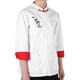 thumbnail image 3 of Bata de chef de manga larga uniforme de chef de estilo chino para hombres y mujeres (blanco XXL), 3 of 13