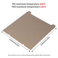 thumbnail image 2 of ZOUSSIQI Double-Sided Build Plate, PEO Diamond Pattern + PEI Spray Texture Spring Steel 235x235mm Without Soft Magnetic Base, Hot Bed Platform for K1 3D Printer CA919-29352, 2 of 9