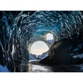 thumbnail image 2 of Zwick, Martin 32x25 Gold Ornate Wood Framed with Double Matting Museum Art Print Titled - Ice cave at the northern shore of glacial lagoon Jokulsarlon in glacier Breidamerkurjokull, 2 of 4