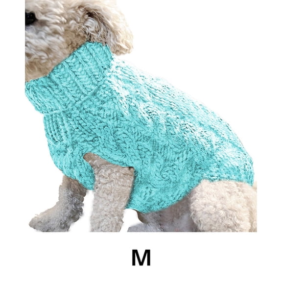 FLORNIX Dog Clothes,Cold Weather Protection Dog Sweaters,Comfortable Fit Elastic Fit Dog Sweatshirt,Blue,M