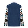 thumbnail image 4 of Sudadera sin capucha para hombre, informal, a la moda, con cuello alto, estampado, cremallera, jersey de manga larga, blusa de poliéster para hombre, 4 of 4