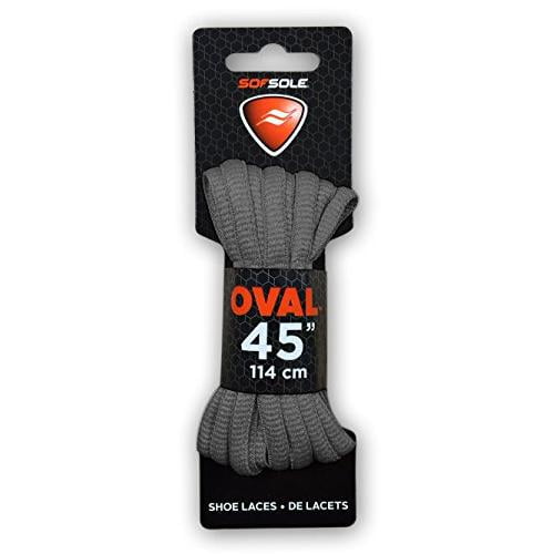 45" Oval Shoelaces, Grey